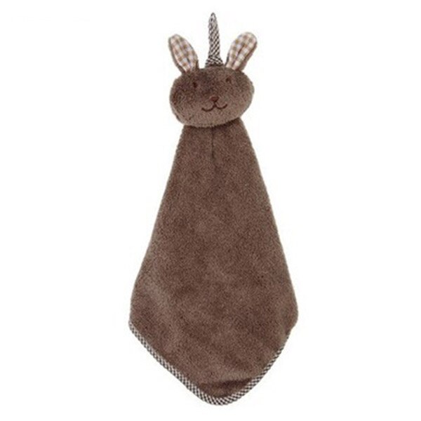 Leuke Bunny Coral Fleece Handdoek Keuken Hanger Washandje Mode Mooie FBS889: coffee