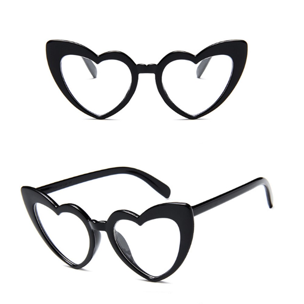 Hjerte solbriller kvinder mærke cat eye solbriller retro kærlighed hjerteformede briller solbriller  uv400 rejsetilbehør: Klar
