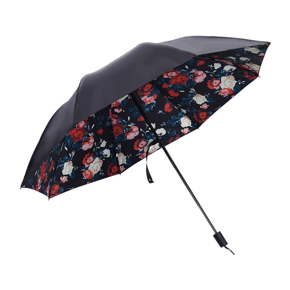 Mooie Bloemen Paraplu Mode Glitter Kleur Veranderende Vrouwen Paraplu Blossom Meisje Parasol -40