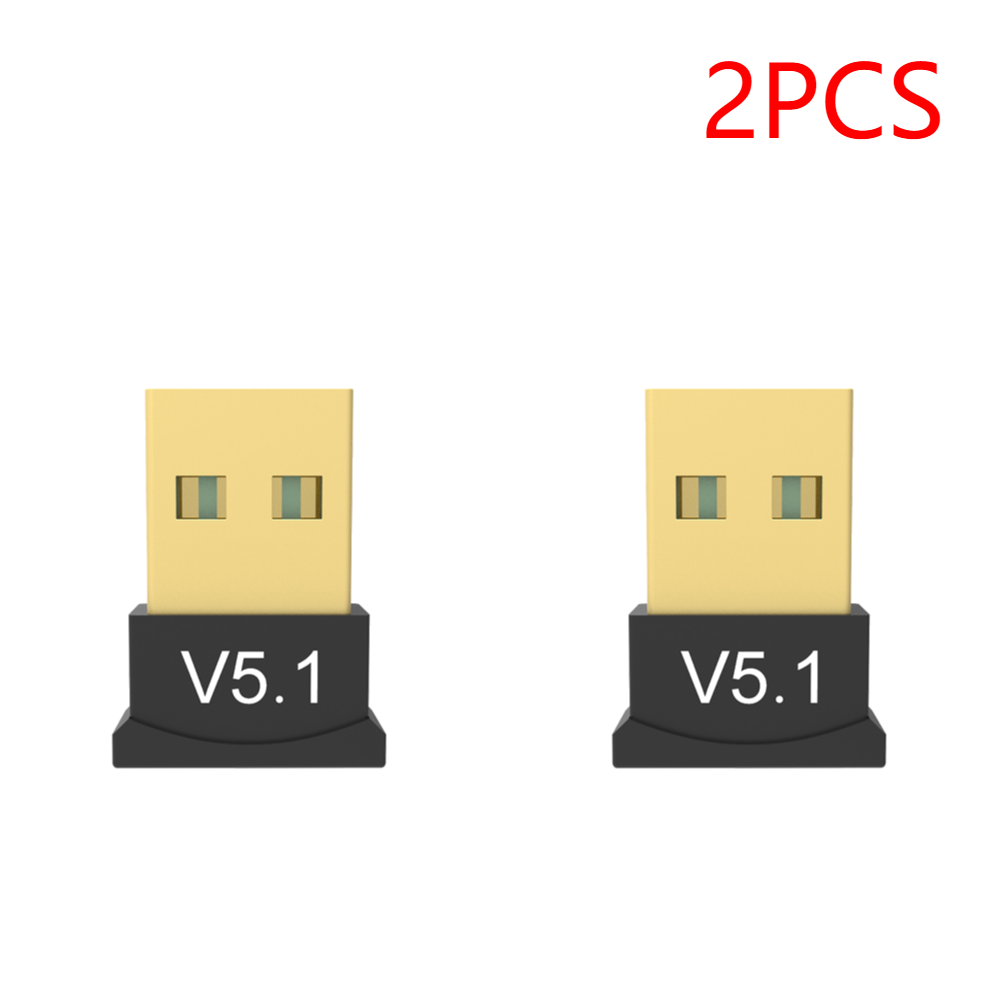 USB Bluetooth-Compatible 5.3/5.1 Adapter Support Windows 11/10/8.1 Music Receiver Adapter for Computer PC Laptop Earphone: Red