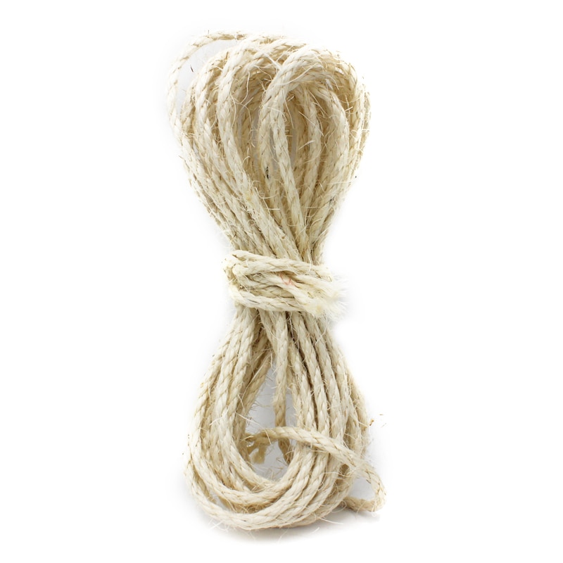 pawstrip 1/3/5M Sisal Rope For Cats Scratching Post Cat Climbing Frame DIY Cat Toys Making Desk Legs Binding Rope Sharpen Claw