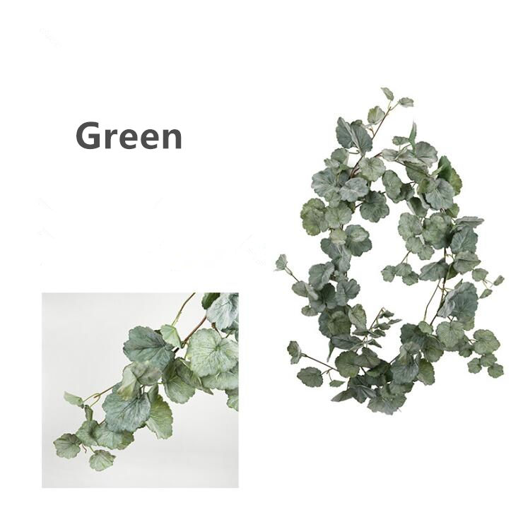 170cm bryllup loft vikling vejlayout rotting hotel vindue dekoration kunstige blomster pil vin faux løv krans: Begonia 170cm