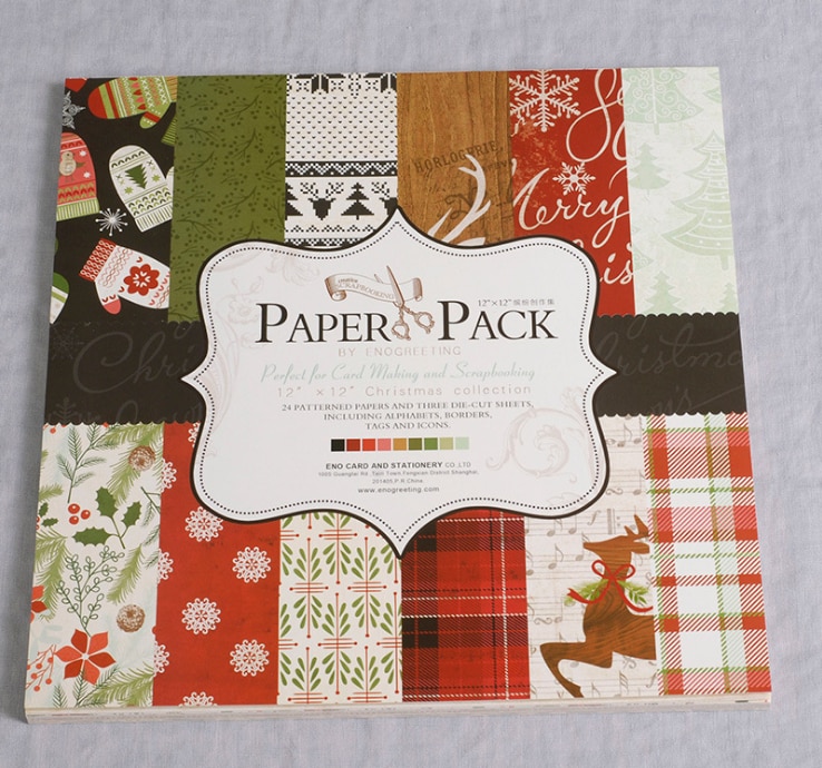 30*30cm kerst scrapbookpapier pak  of 27 vellen handgemaakt knutselpapier knutselachtergrondblok  ps027