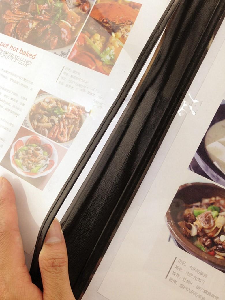 1, 2, 3, 4 sheets 2, 4, 6, 8 views menu menu book cover Fits 1/2\" x 11\" A4 Transparent PVC Holder