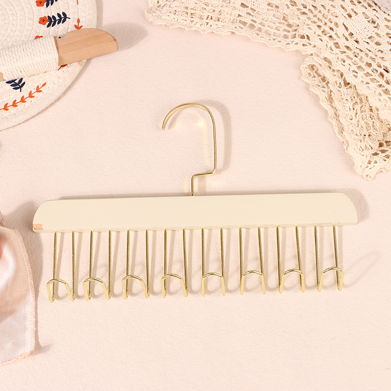 Cintre de rangement multifonctionnel pour vêtements pour femmes, porte-ceinture en bois, support robuste et durable pour bonnets, écharpes, soutien-gorge, fournitures de Cisco