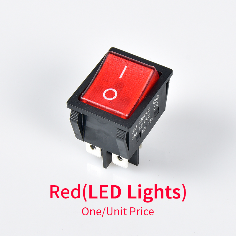 Inverter Electric welding machine KCD4 Rocker switch ON-OFF 2 Position 4 Pins Power Switch 30A/250VAC Electrical equipment: Red(LED Lights)