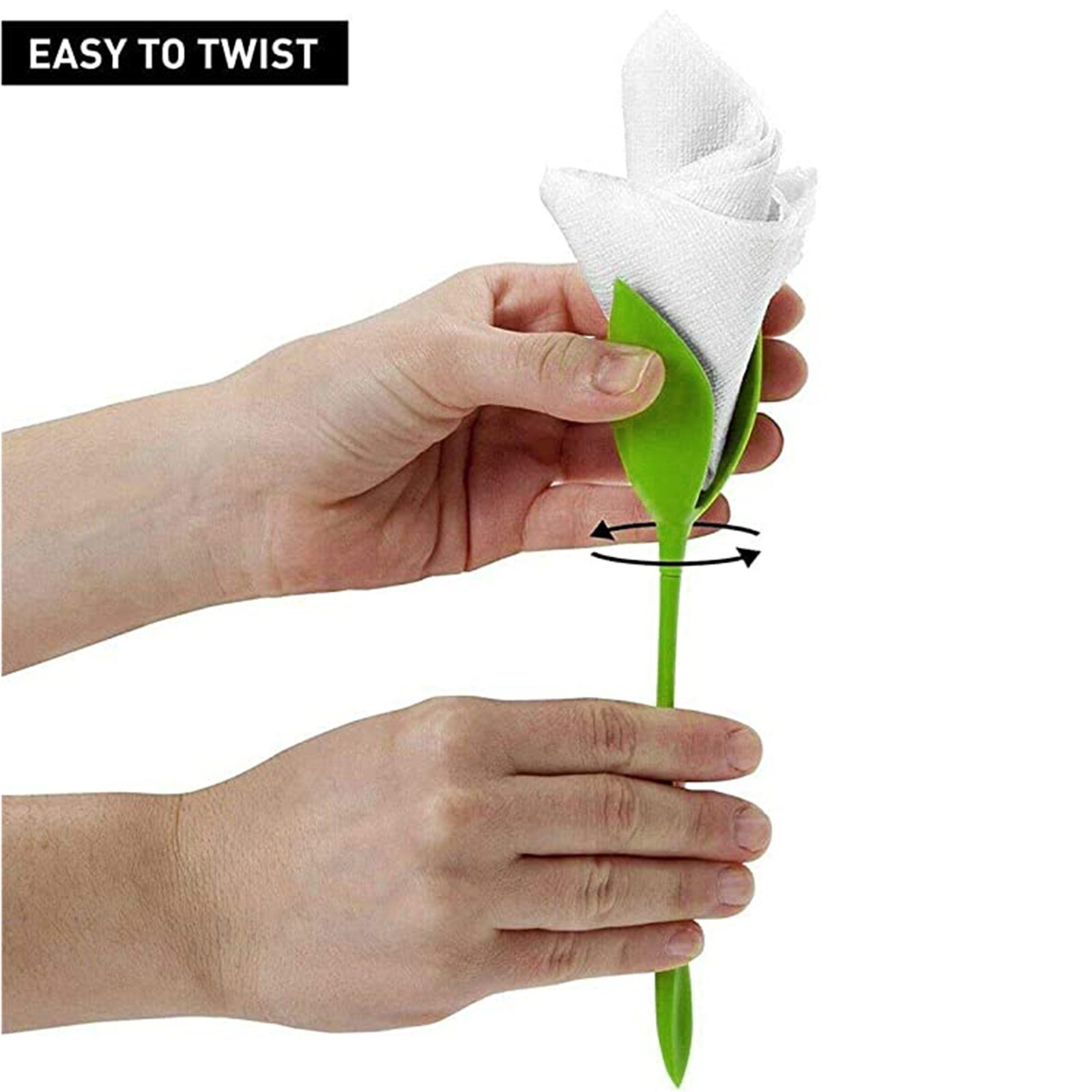 8PCS Plastic Origami Flower Napkin Holder Flower Buds Serviette Holder Table Arrangements Tissue Boxes Servilletero Paper
