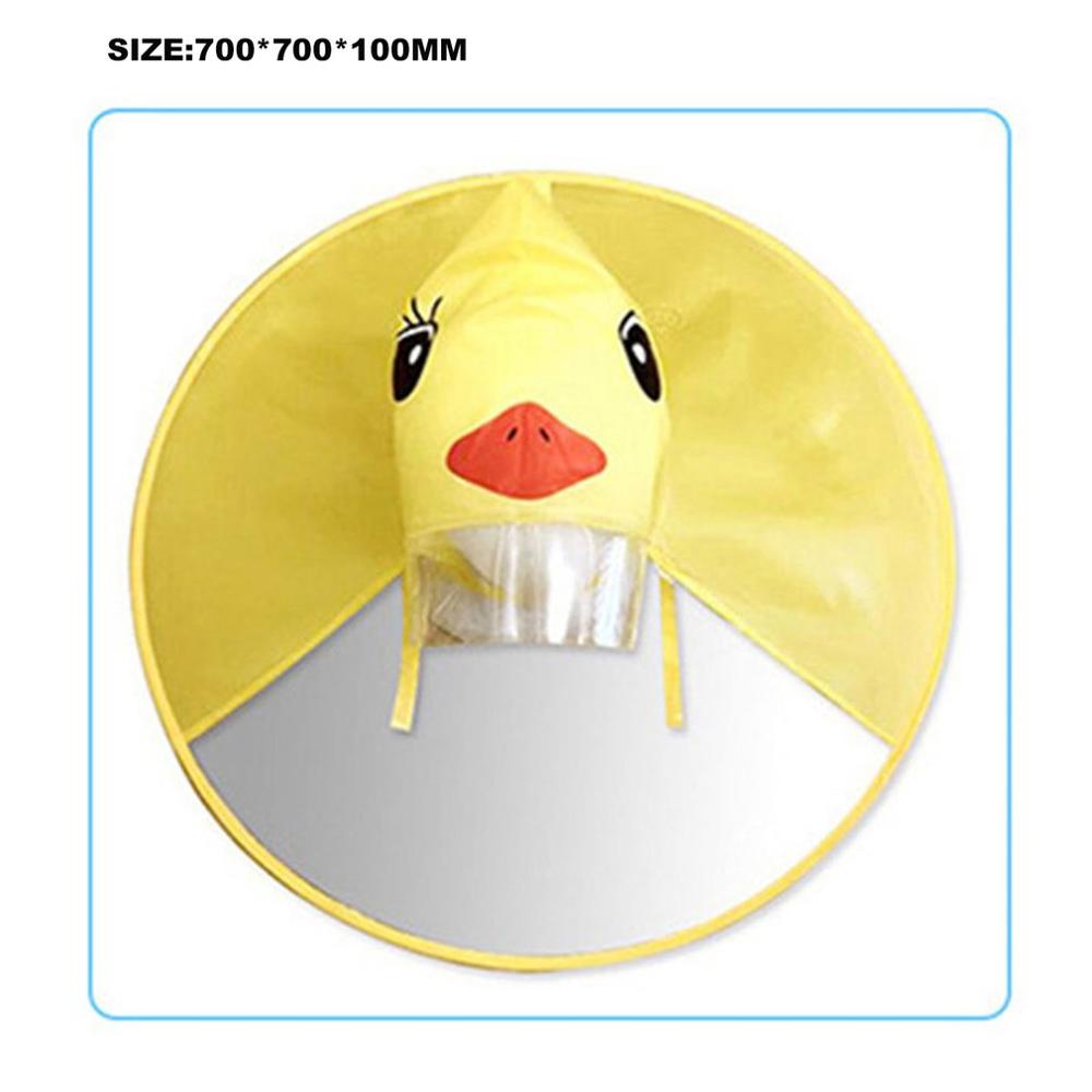 Kids Raincoat Cute Duck Transparent Rain Cover For Boys Girls Windproof Poncho Kindergarten Students Baby Raincoat Jacket: S