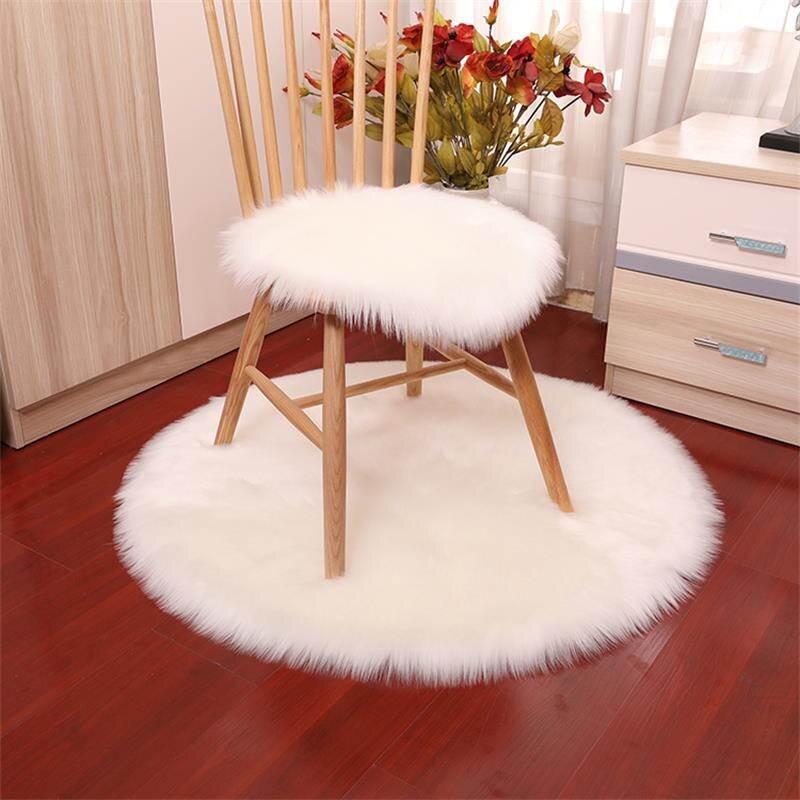 45X45cm Pluche Lange Wol Faux Fur Tafel Mat Baby Photo Props Baby Foto Achtergrond Mat Winter Dikke Warme Deken