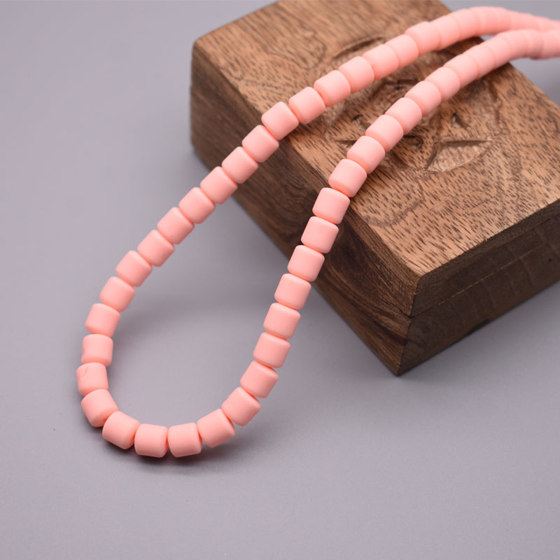 6mm Polymer Clay Tube Beads Loose Spacers Beads for Jewelry Making DIY Findings Bracelet Necklace Accessory: SKY BLUE