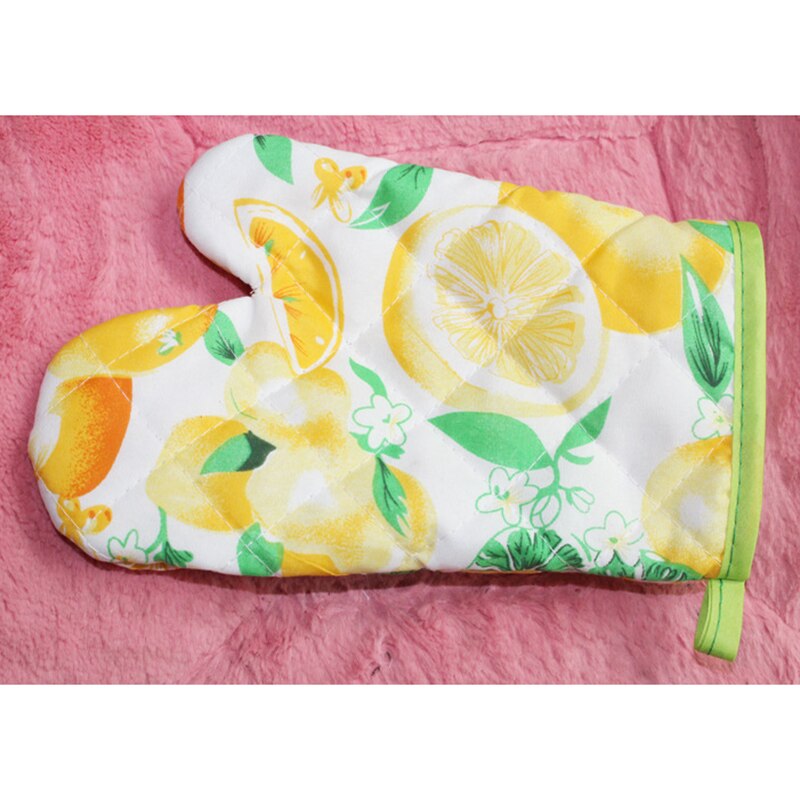 1PC Thicken Cotton Oven Glove Kitchen Microwave Oven Heat Resistant Anti-Ho Mitts Kitchen Accessories Random Color