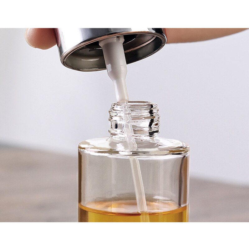 100Ml Bakken Glas Olie Spray Fles Olie Rvs Glas Olijf Pomp Koken Gereedschap Bbq Kookgerei Gadget Saus Azijn spuit