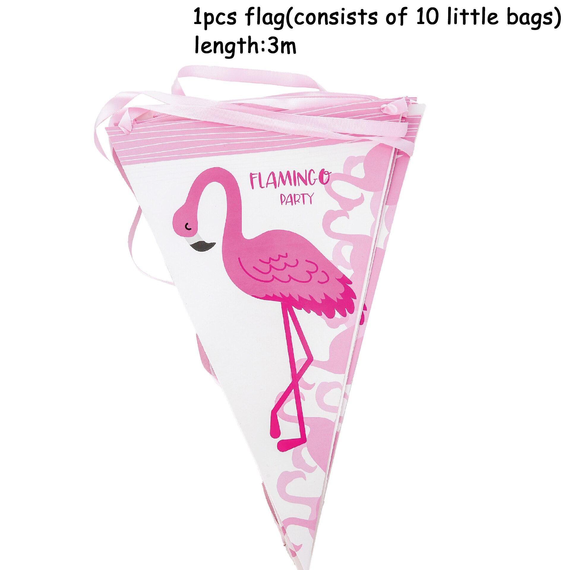Suministros de de cumpleaños, vajilla desechable de flamenco, rosa, plato, tazas o manteles, Baby Shower, decoración para de boda: 1pcs flag