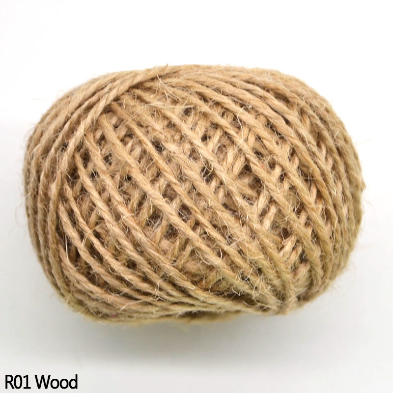 Corde en Jute naturelle, 30/rouleau, corde en chanvre naturelle, pour étiquette tissée à accrocher, fournitures d'emballage pour événements de mariage et fêtes: R01