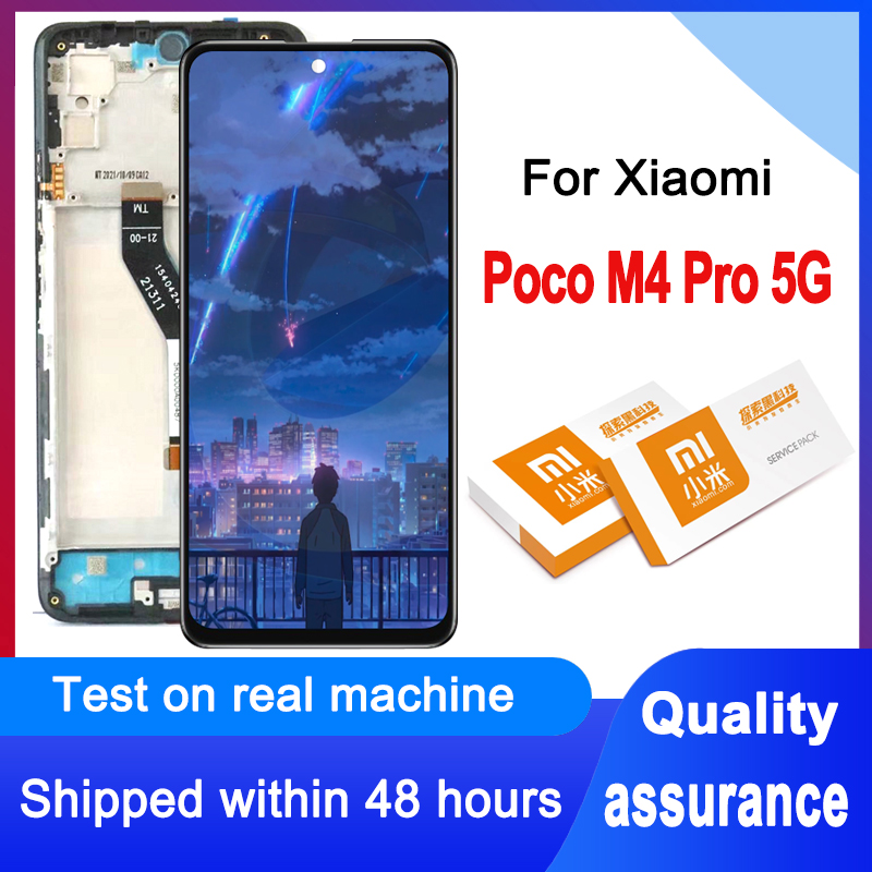 1080x2400 Pixel 6.67 &quot;IPS LCD Für Xiaomi Poco M4 Profi 5G Anzeige Touchscreen Digitizer Montage 21091116AG MZB0BGVIN Modell