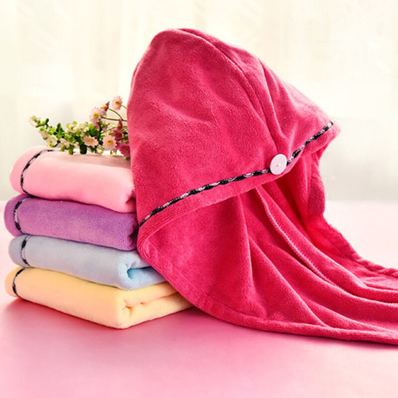 5 Colors Lovely Cartoon Soft And Skin-friendly Microfiber Bath Towel Hair Dry Cap Bathroom Spa Shower Quick Dryer Wrapped Towels