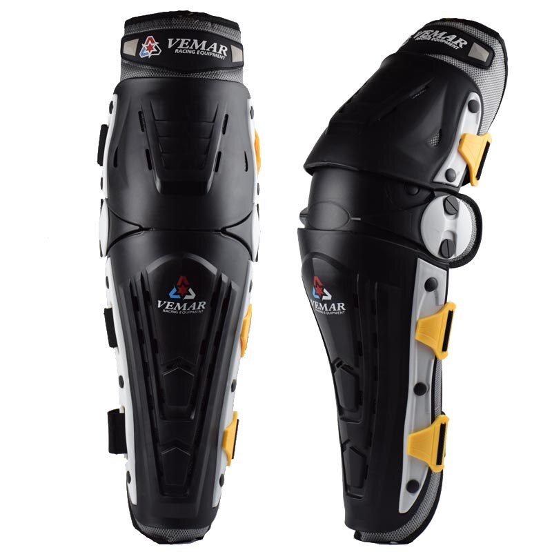 Vemar Kniebeschermers Mannen Motorfiets Bescherming Armor Flexibele Knie Guard Motorcycle Kneepads Protector Katoen Hard Shell Hard Dragen: WHITE