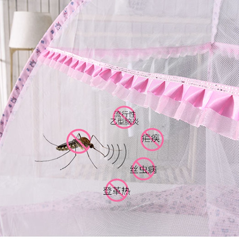 Anti-mosquito nets cot mosquito nets child-free installation bottomless baby bedspread encryption collapsible 2 color options