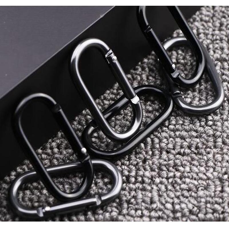 5Pcs Oval Carabiner Hanging Buckle Spring Keychain Clip Hook Carabiner Hanging Buckle Hook for Camping Fishing Hiking