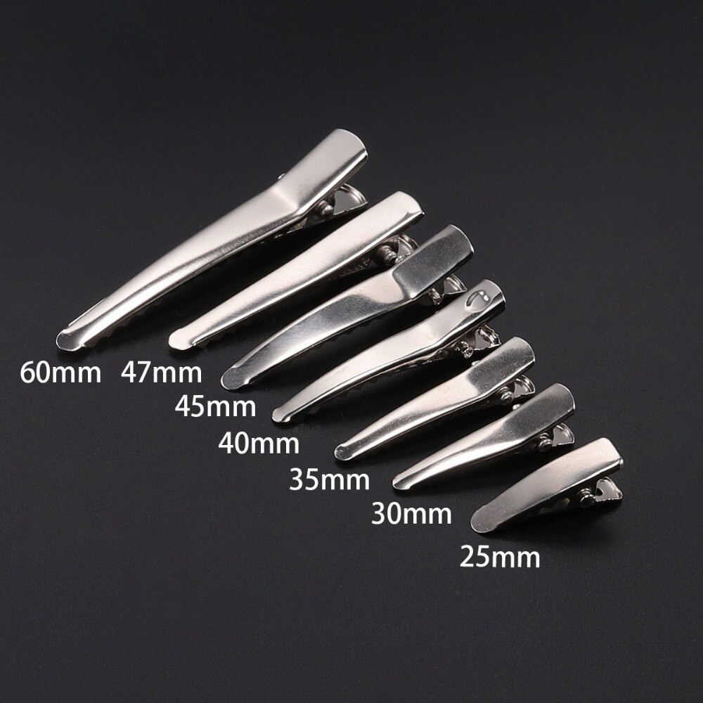 20-50 sztuk/partia 30/40/45/55/60mm klipy pojedyncze Prong Alligat spinka do włosów z zębami puste ustawienie dla DIY spinki do włosów tworzenia biżuterii bazy