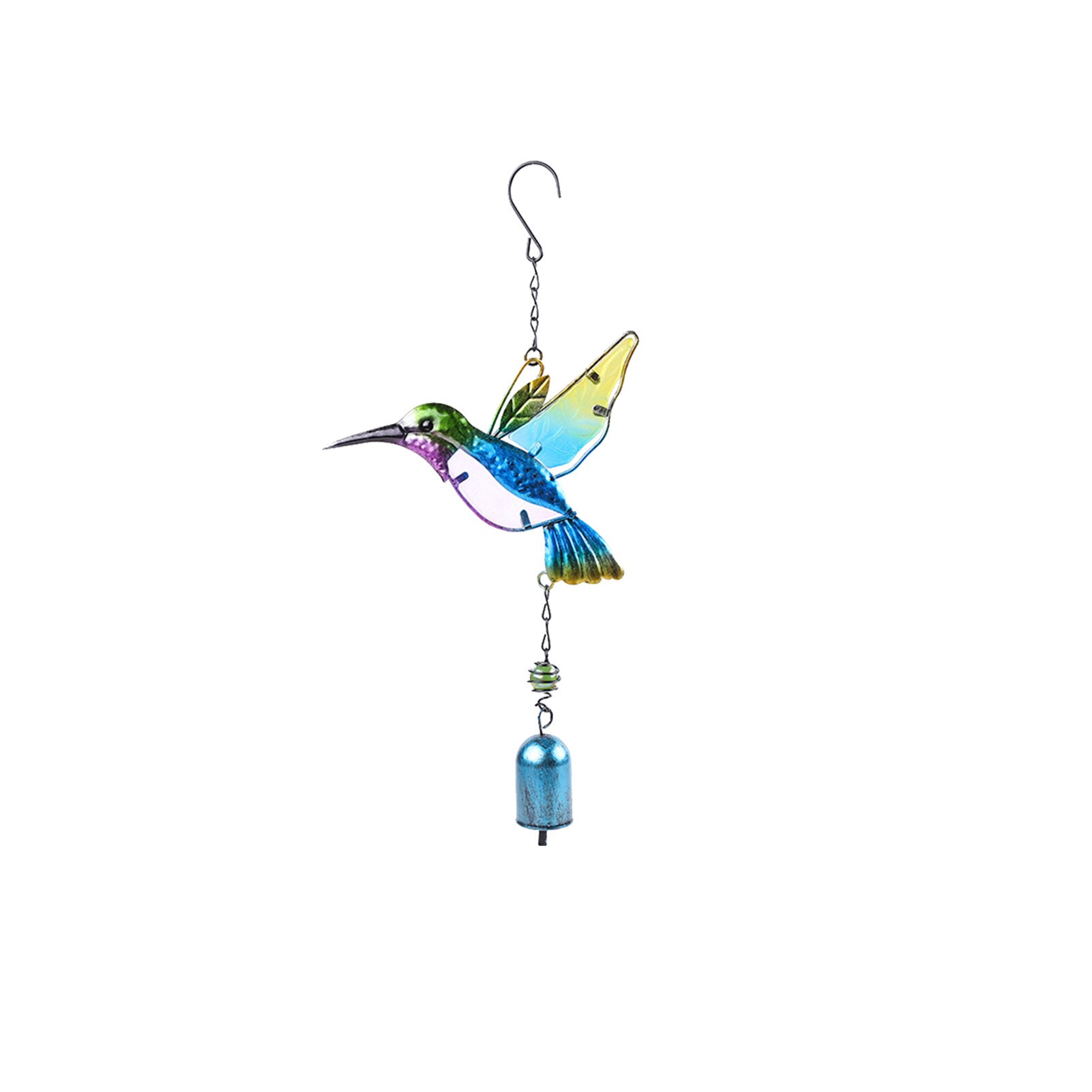 Decoración móvil para el hogar, jardín, Patio, colgante, arte para puerta, Libélula, colibrí, campanilla de viento romántica