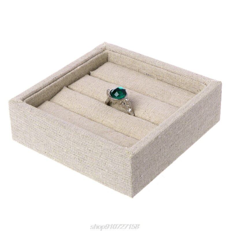 Velvet Jewelry Earring Ring Display Box Tray Holder Storage Showcase Organizer D08 20