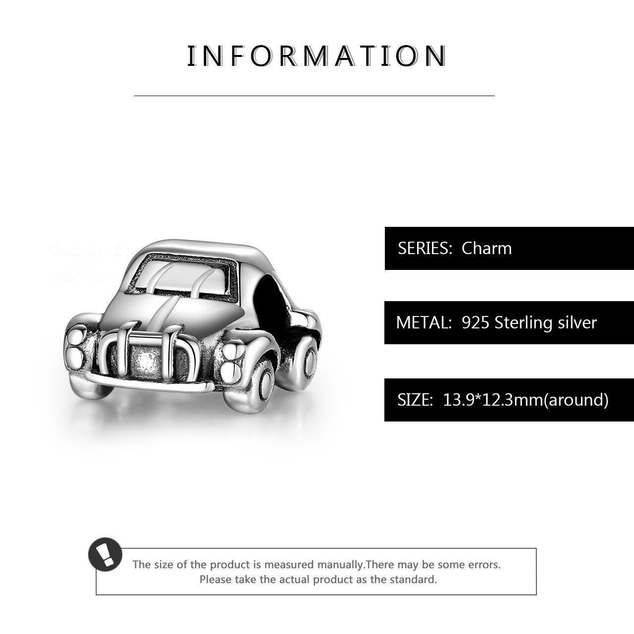 Retro car 925 Sterling Silver Charms Beads Fits Original europeu Bracelet Bangle Authentic DIY Jewelry