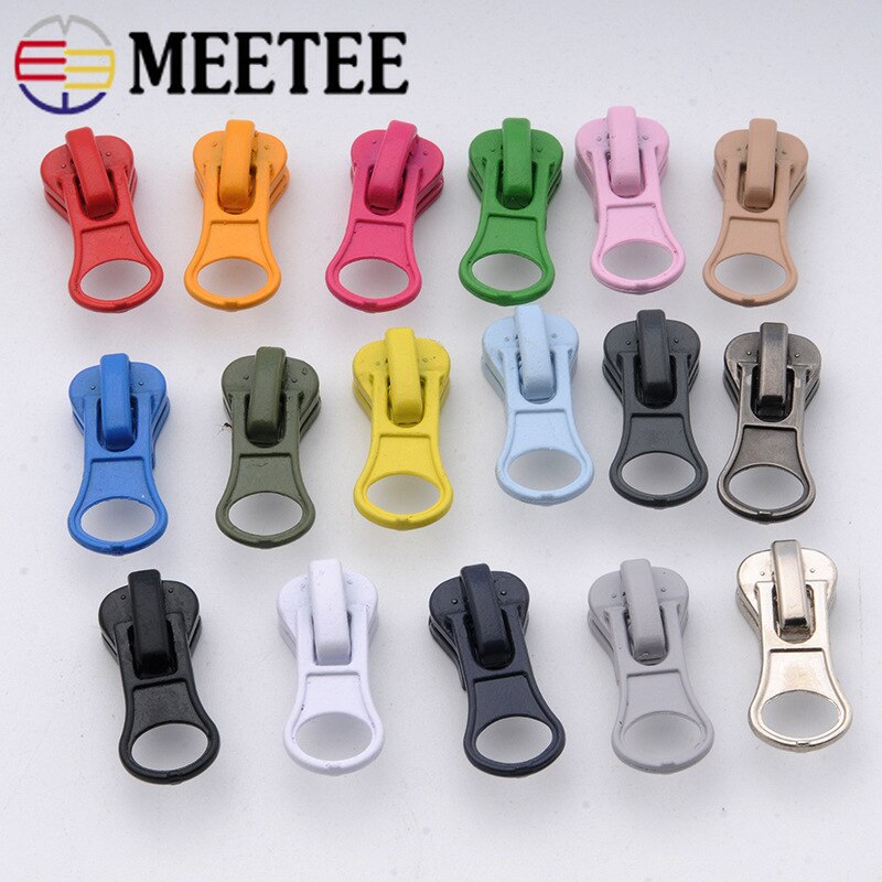 Meetee 20 Pcs 5 # Hars Rits Hoofd Dikke Voor Hars Zip Pull Slider Diy Reparatie Kussen Quilt Beddengoed Zakken naaien Kleding ZT005