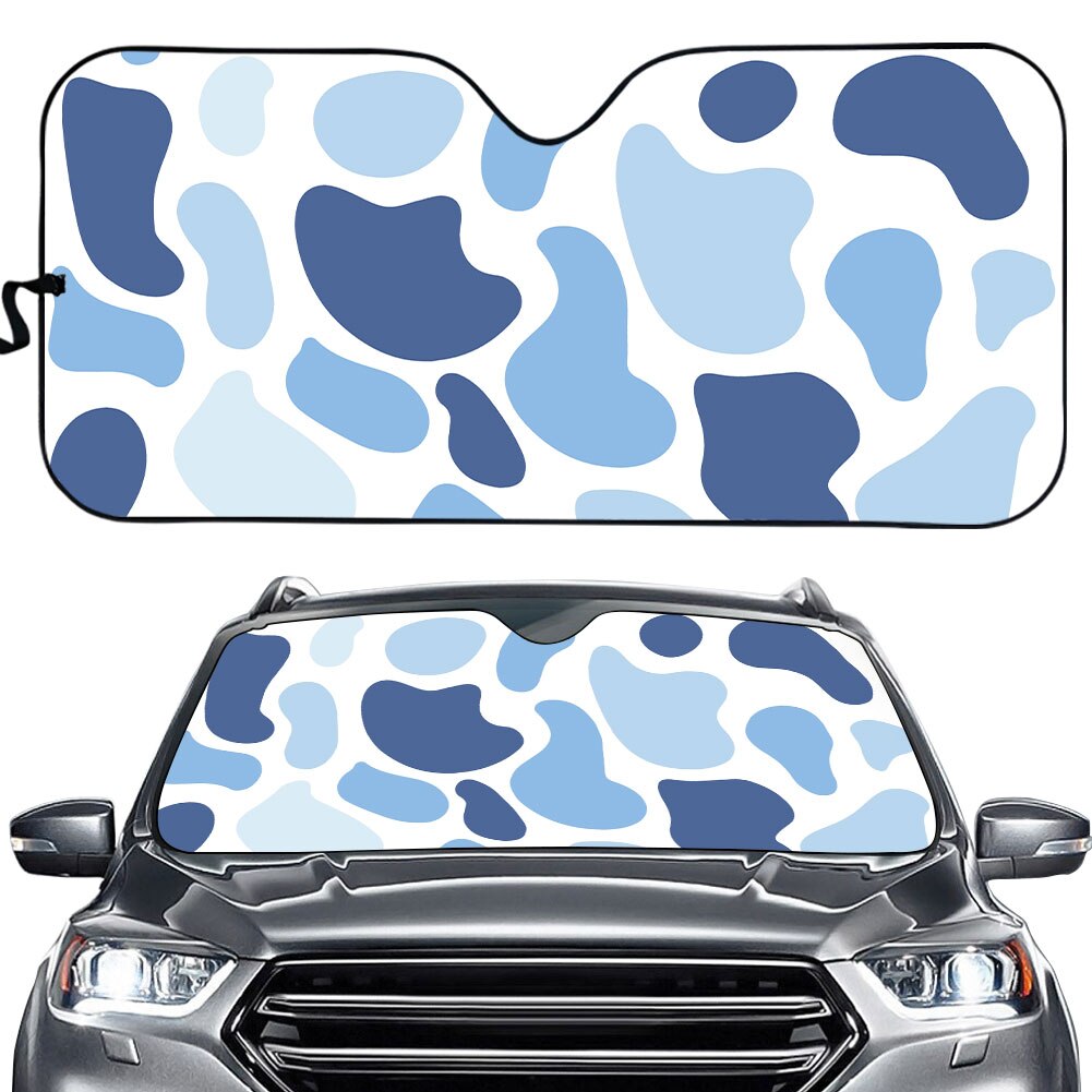 Cow Striped Pattern Printed Car Sun Shade Windshield Heat Reflector Sunshade for Car Windshield Cute Gloss Sunshade: YSFA0952HC-2