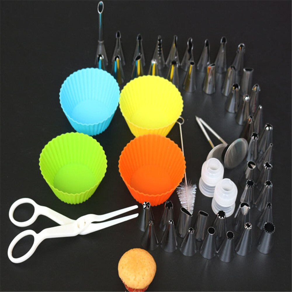 67 PCS Round Piping Tip Decorating Mouth Nozzle Pastry Tips Fondant Cake Decorating Sugarcraft Tool Pastry Tools Bakeware