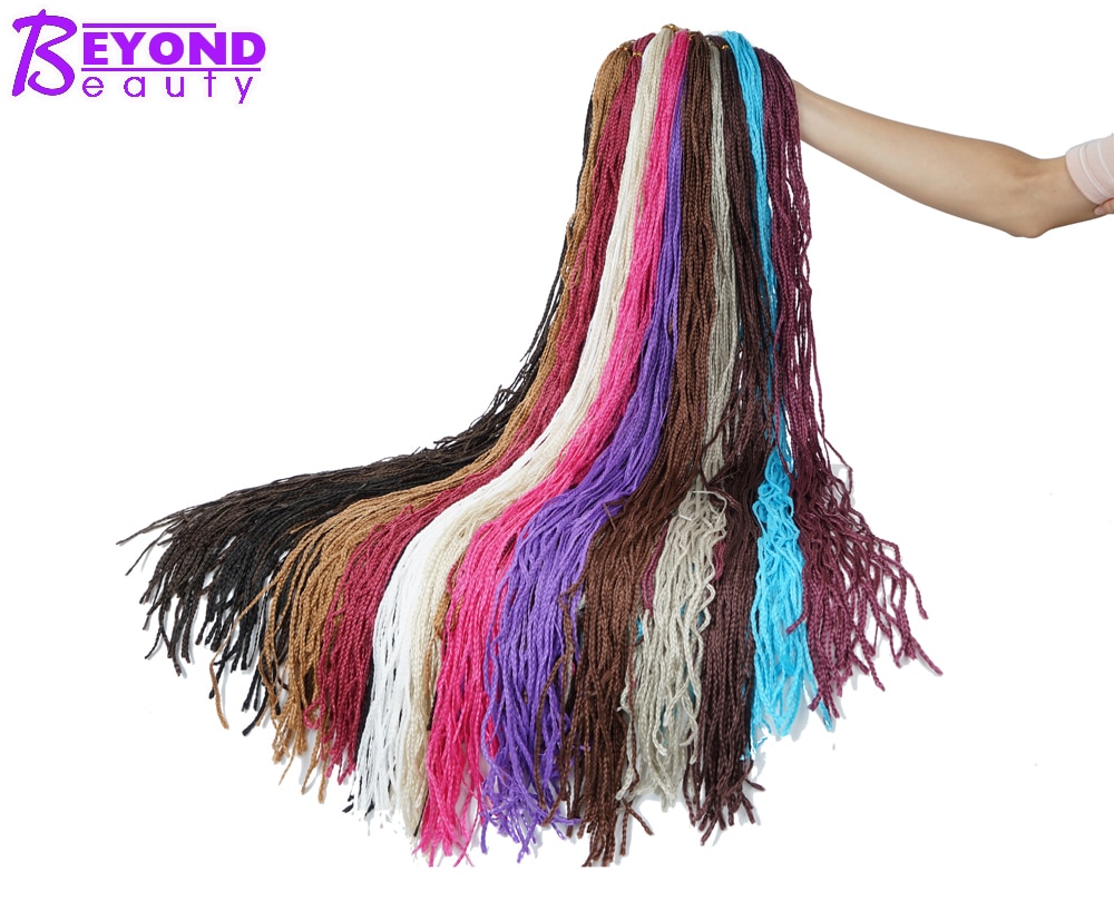 Box Braids Extensions Hair For Crochet Braids Synthetic Braiding Hair Micro Braid Crochet Hair Zizi Braids 50g / pack