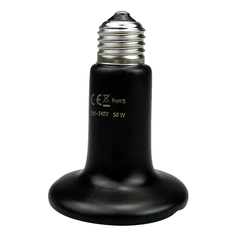 Keramische zender Warmtelamp Huisdierverwarming Gloeilamp Infrarood Zwart voor keramische verwarming Reptiel Dieren Verwarming Broedmachine Chocadeira: Licht Geel