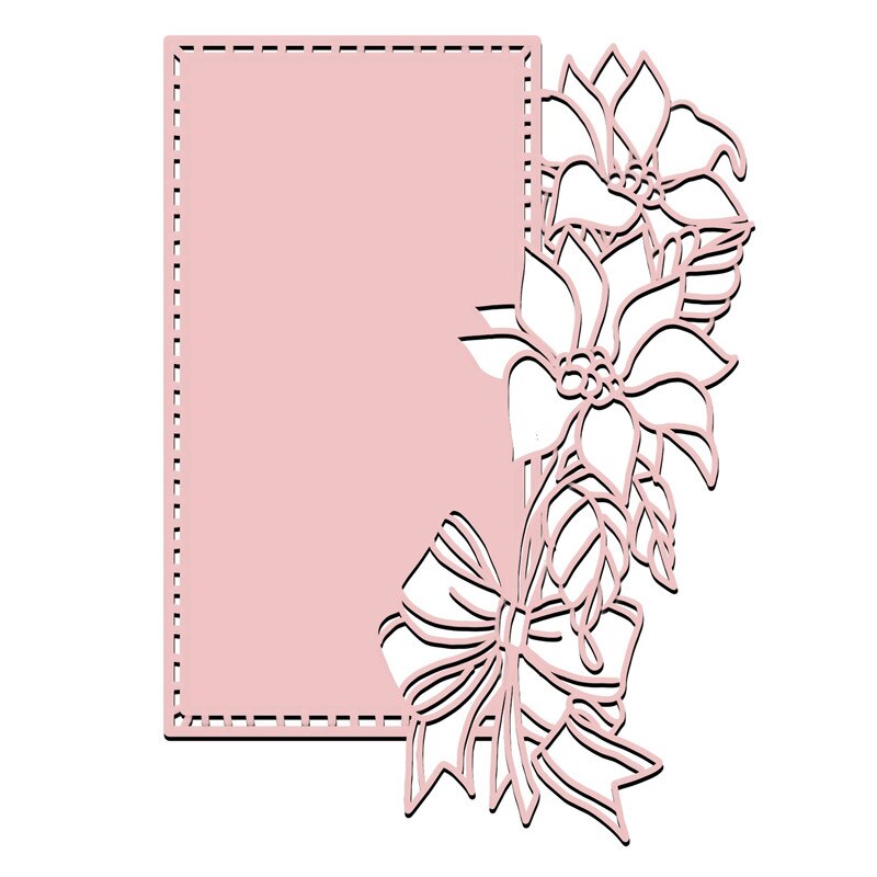 DiyArts Flower Border Metal Cutting Dies Craft Stencil Punching Templates Frame Scrapbooking Decorative Embossing Mold