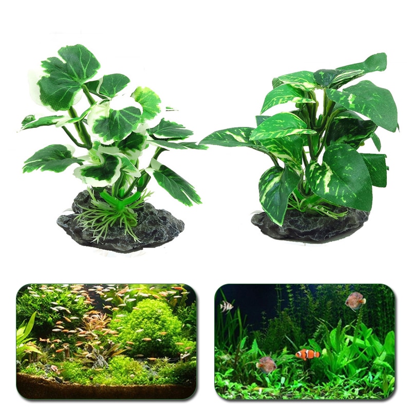 7 x 5 x 10cm 1pc kunstige planter akvarie indretning vand ukrudt ornament plante akvarium akvarium græs simulation dekoration