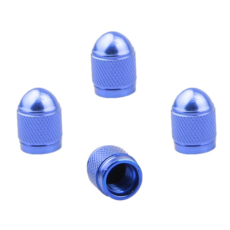 2/4PCS Universal Aluminum Alloy Schrader Valve Caps Wheel Tire Valve Dust Covers for Cars Motorcycles Bikes Bicycle Accessories: 4PCS Blue