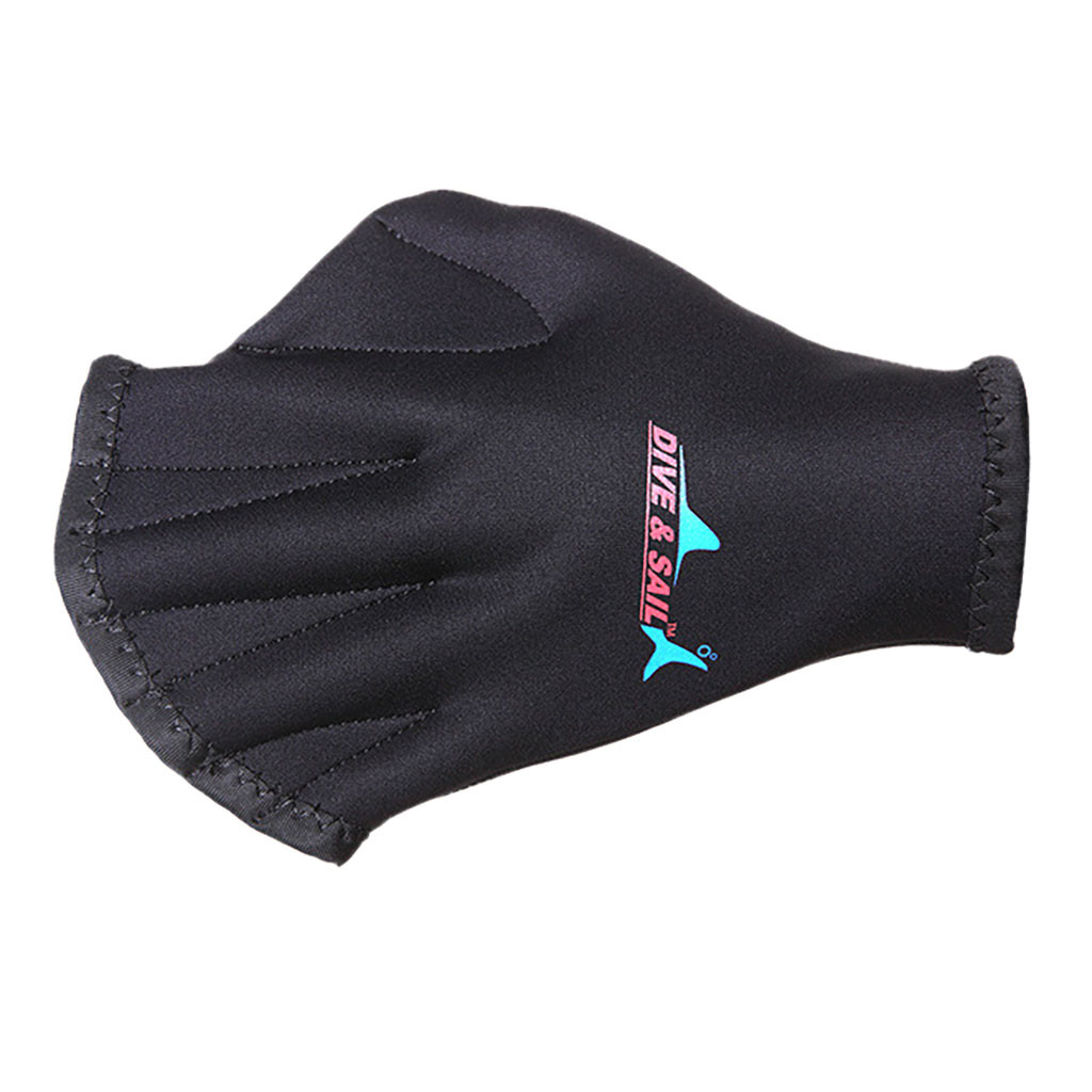 Swimming Webbed Gloves Adult Swimming Finger Fin Hand Paddle Wear Silicon Swimming Diving Glove Equipment Surfing Fins#p3