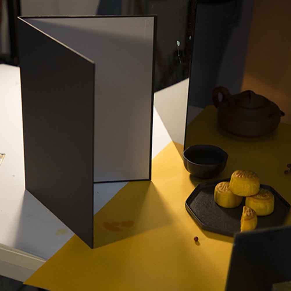3 in1 dobrável luz de papelão refletor engrossado para fotografia dupla face placa pequenos adereços branco preto prata portátil
