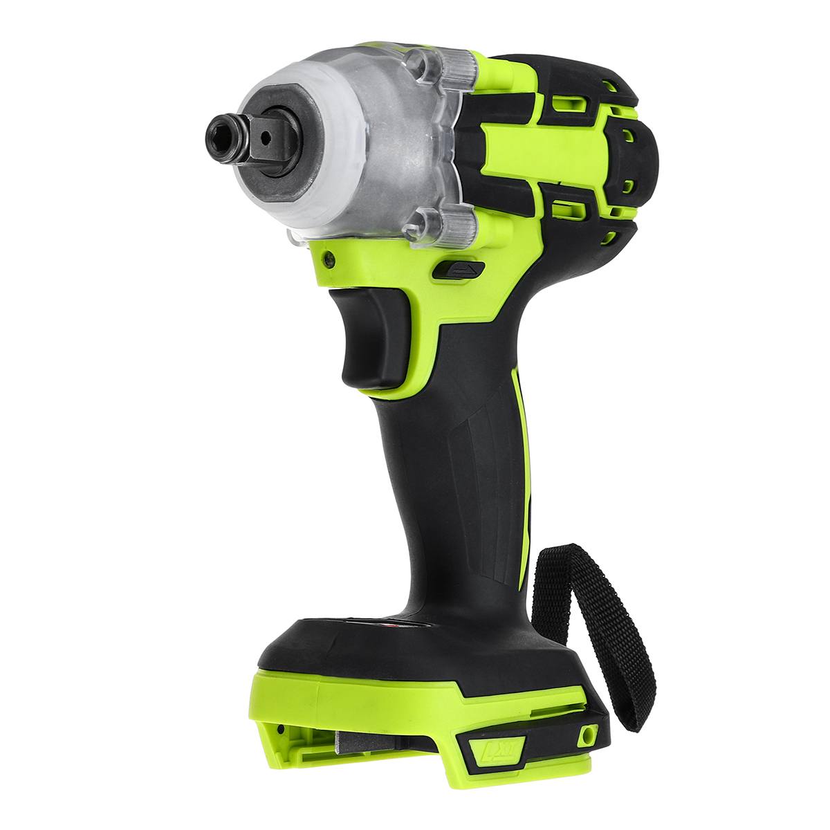 18V Electric Brushless Impact Wrench Cordless 1/2 Socket Wrench Power Tool Rechargeable Electric Wrenches Without Battery&Access: green