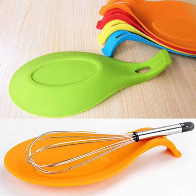 Stijl Spatel Tool Lepel Mat Eierklopper Keuken Gadget Schotel Houder Siliconen Pad