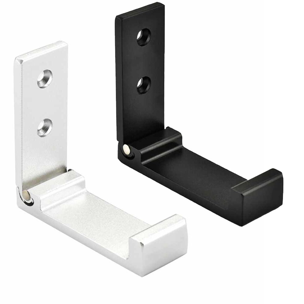 Recableght Aluminium Kapstok Opvouwbare Badkamer Handdoek Haak Kleding Zwart Gewaad Kapstokken Voor Muur Keuken Slaapkamer Hanger