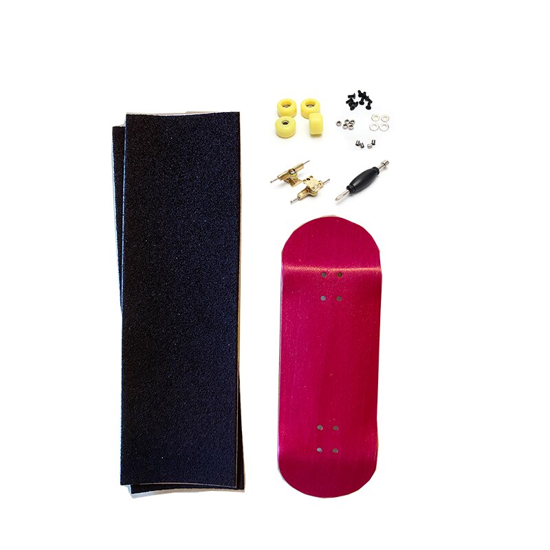100 mmx 32mm mini-finger finger skateboards træ finger skateboard med lejer hjulskum skruetrækker: Lyserød