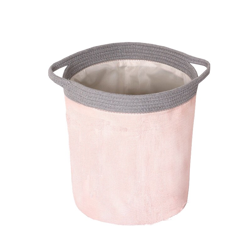 Freestanding Laundry Hamper Collapsible Large Clothes Basket with Easy Carry Extended Handles for Clothes Toys: pink grey