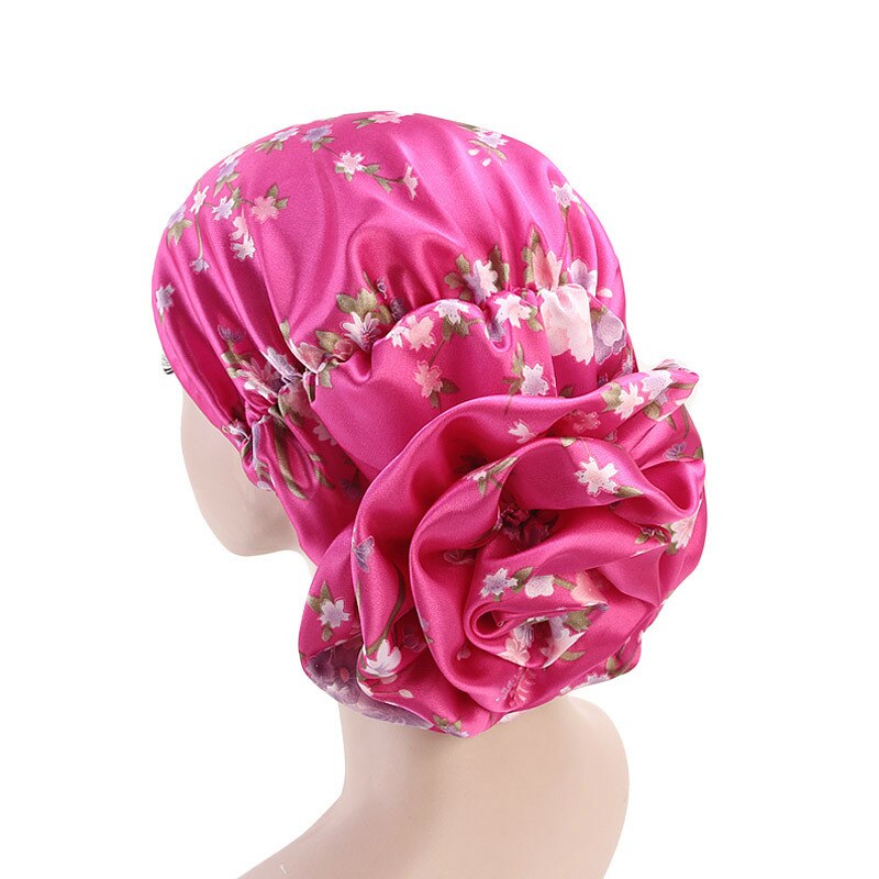 Grande fleur musulmane Hijab écharpe femmes perte de cheveux casquette Beanie Skullies Cancer chimio casquette islamique indien chapeau couverture tête écharpe Bonnet