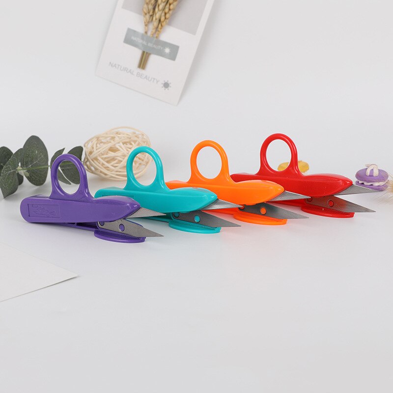 1 Pcs Scissors Sewing Spring Embroidery Thrum yarn scissors cross stitch clothing tailor U-cut head shear DIY Supplies