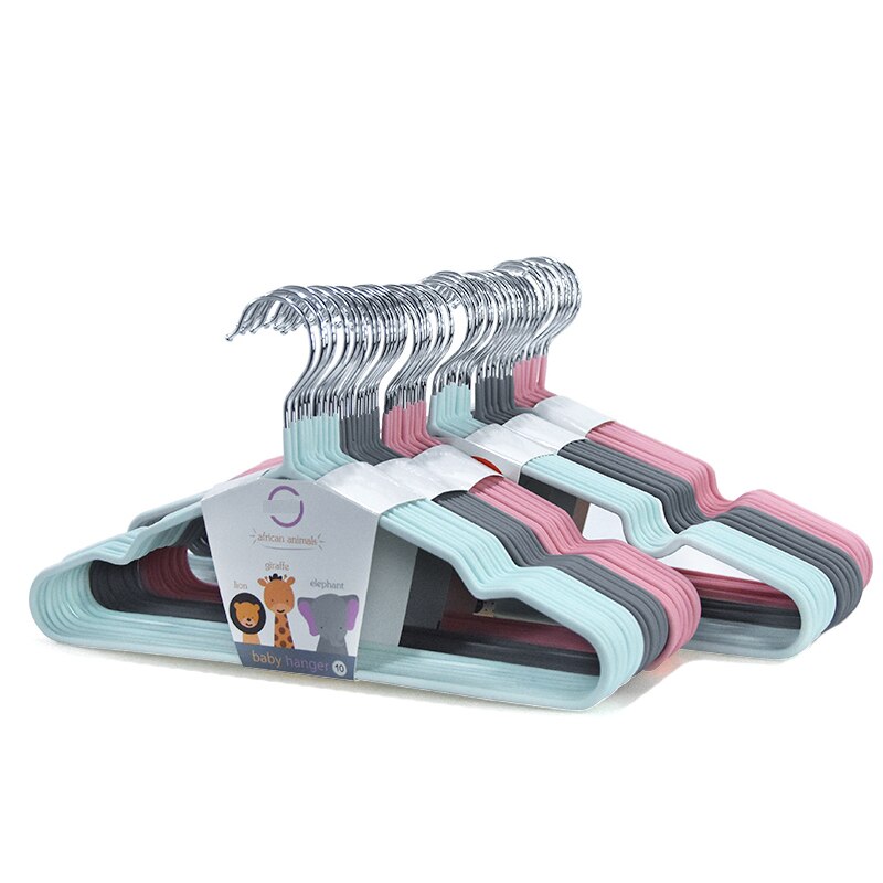 10 stuks/partij plastic hangers voor kledingrek (volwassenen en kinderen)