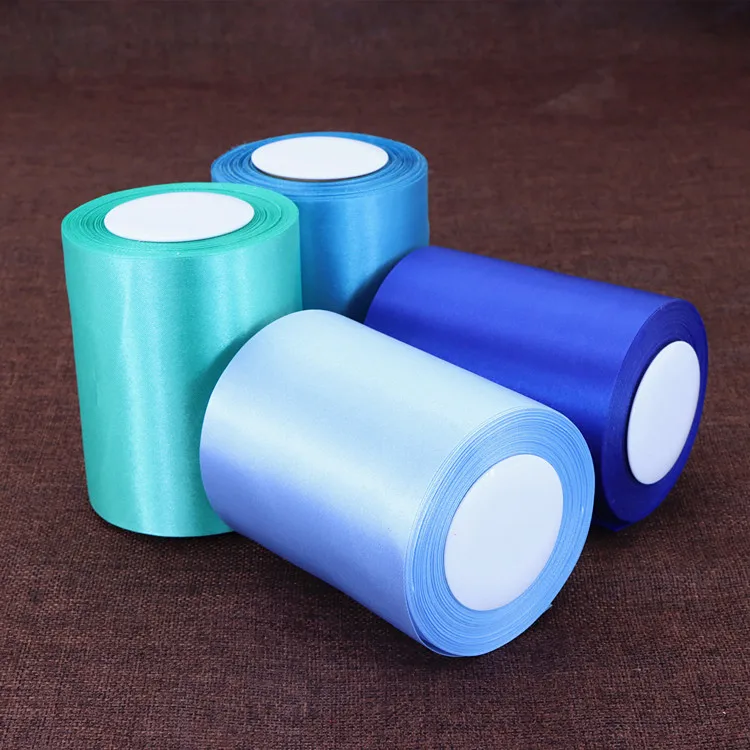 8cm/10cm/15cm de ancho 25 metros/rollo de cinta de satén champán cinta de poliéster para silla de boda/coche/decoración de costura a mano DIY