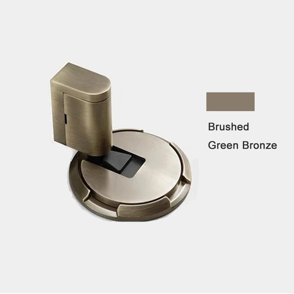 Solid Metal Door Stopper Updated Mechanical Self-Locking Stop Height Adjustable Sticker And Screw Fix DIY Hidden Door Holders: Yellow
