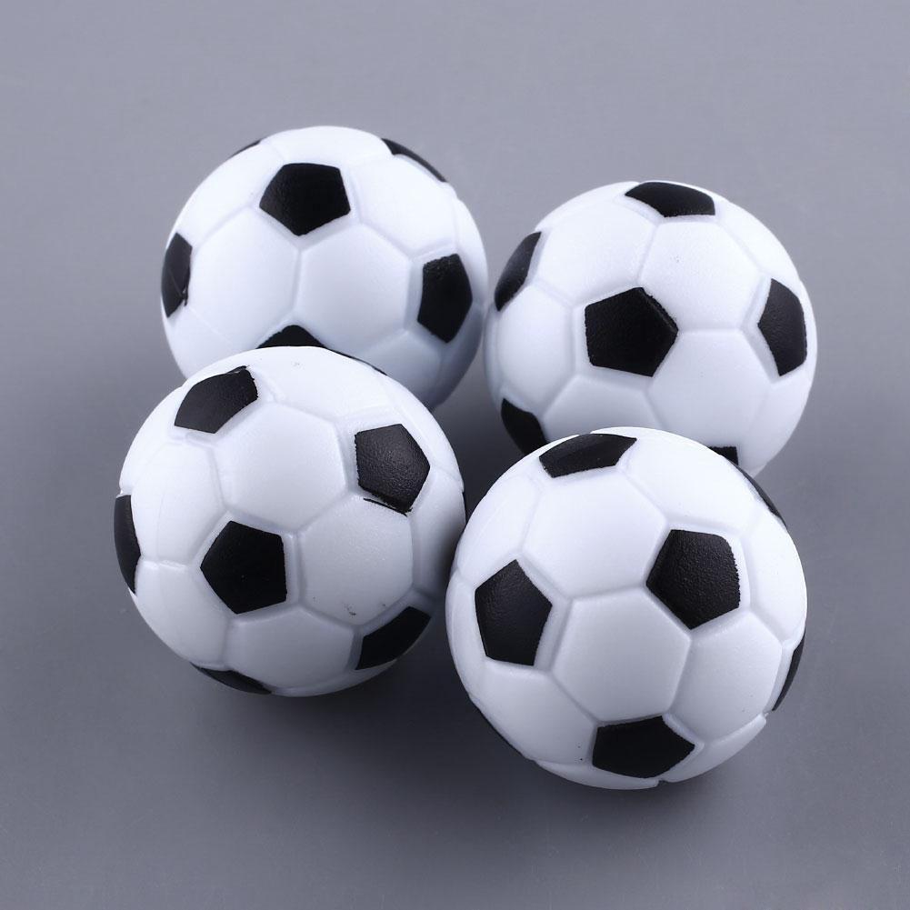 Plast 4 stk 32mm fotball bordball fotball fussball innendørs sort+hvit