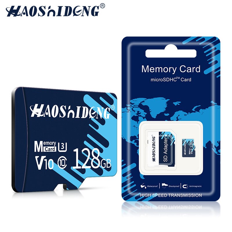 Memory Card USB Flash Card 128GB Micro sd card 64gb 16gb 32gb 8gb Class10 Mini SD Card 256gb tarjeta microsd Free Adapter: 128GB