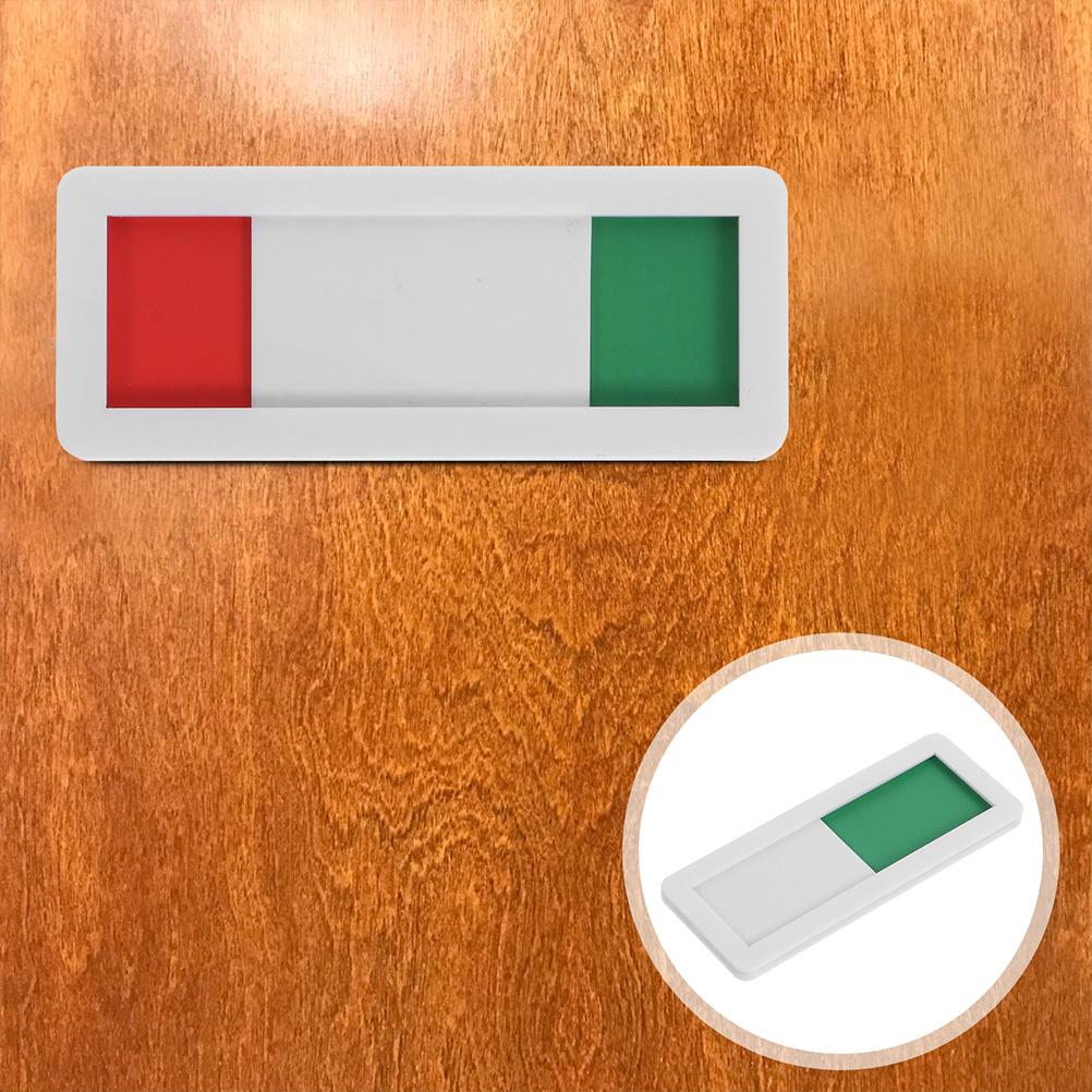 Panneau de porte rouge vert, 5 pièces, signalisation créative, glissière coulissante, bienvenue, bureau occupé, salle de conférence